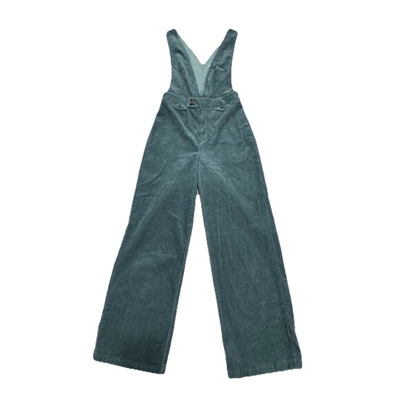 Anthropologie Pilcro Dark Green Corduroy Wide leg Jumpsuit US Size 27 - Picture 4 of 14